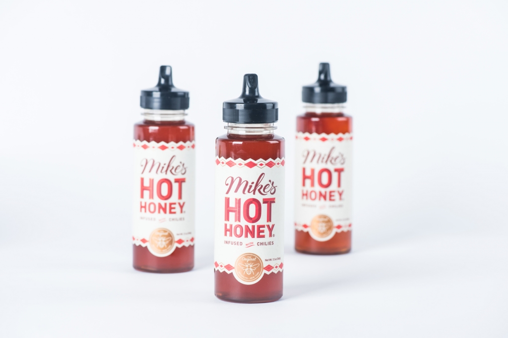 Silver Metallic Plastic Label - Mike's Hot Honey