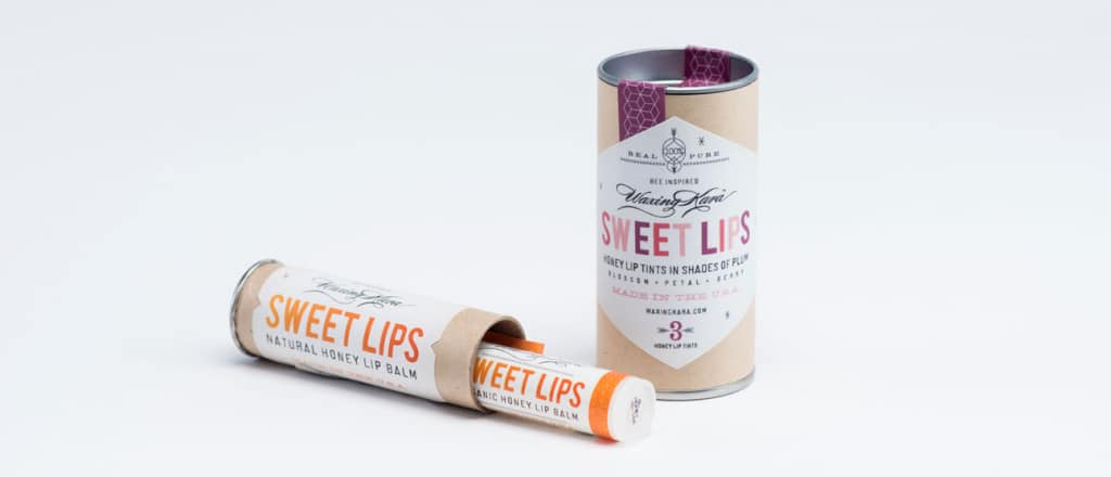 Waxing Kara lip balm and custom outer packaging.