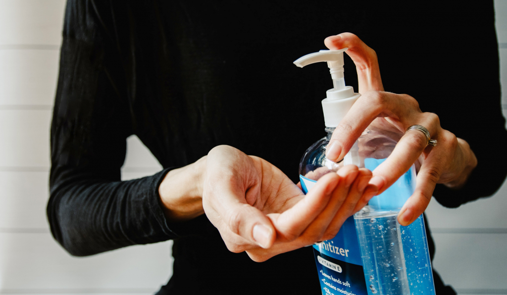 Hand sanitizer pump bottle