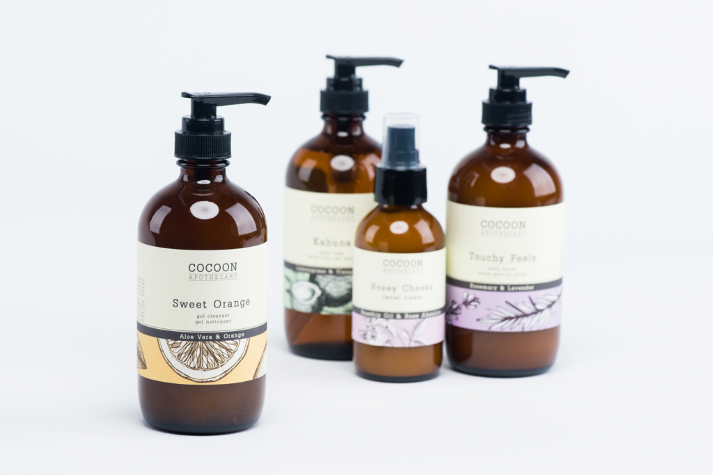 Cocoon Apothecary skincare labels