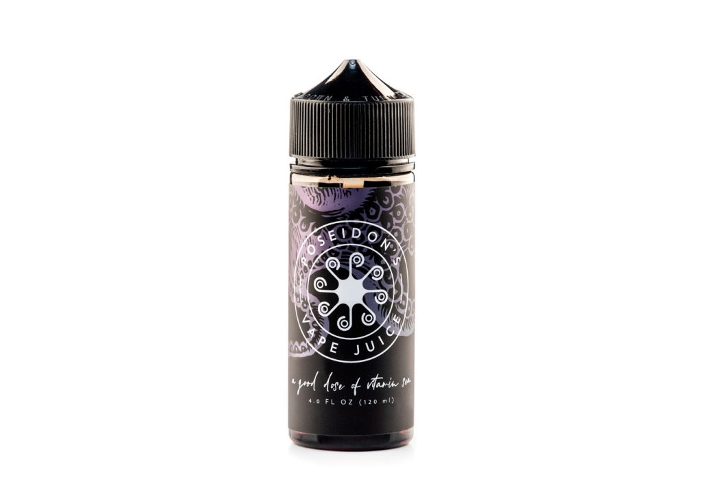 Glass vape vial with holographic label