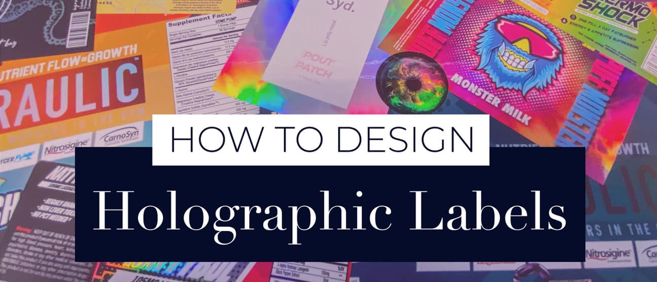 Brightly colored holographic labels
