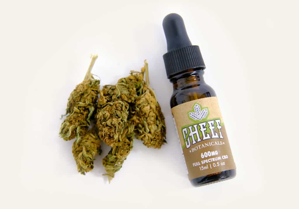 A tincture of Cheef Botanicals full spectrum CBD.