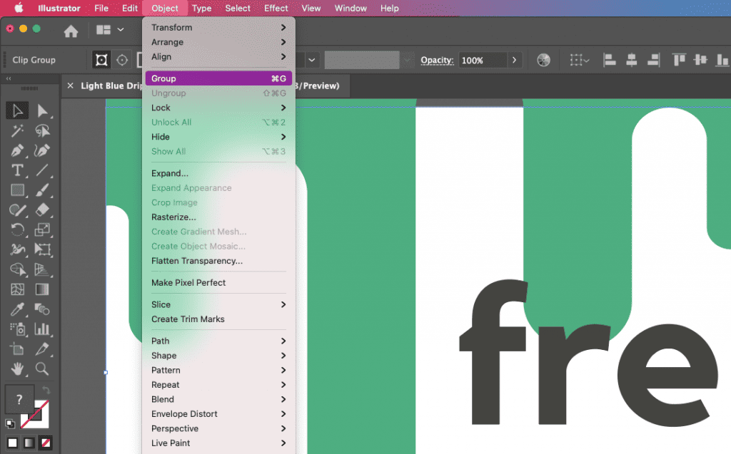 adobe illustrator group images for tapered labels