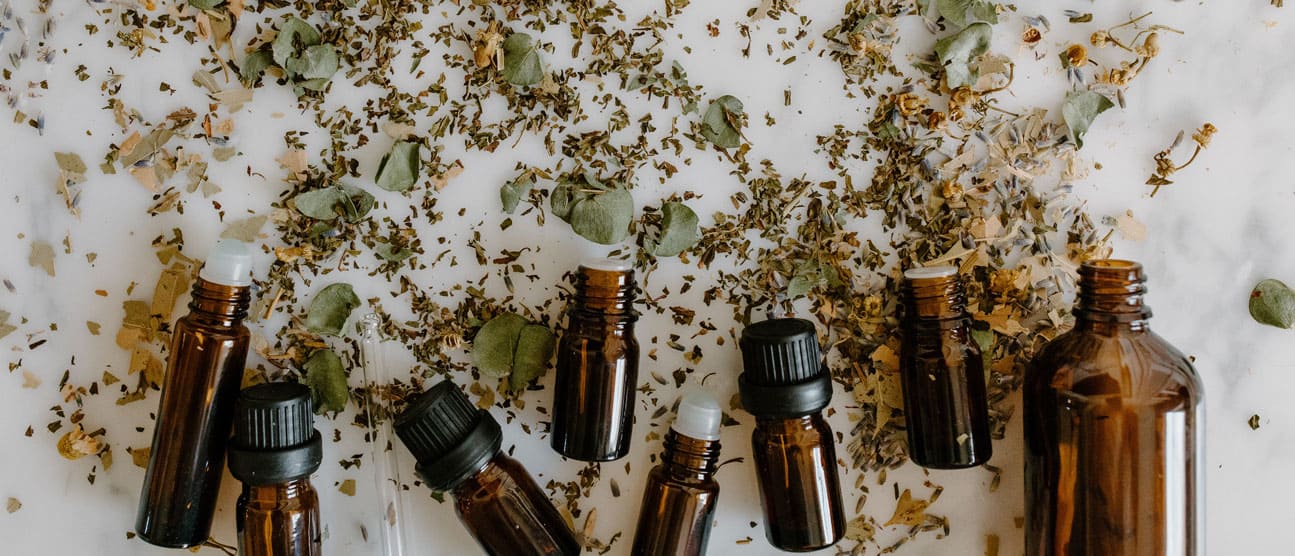 essential oil bottles