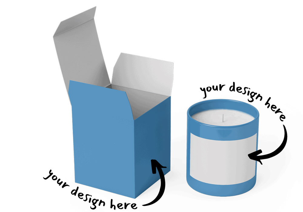 label templates generator page with a blank label and folding carton ready for artwork