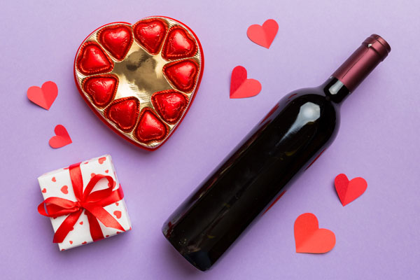 wine bottle valentine's day image