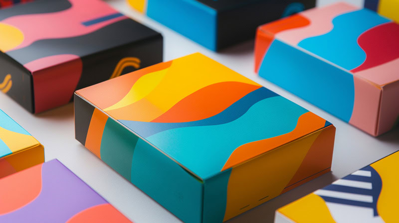 colorful branded box packaging