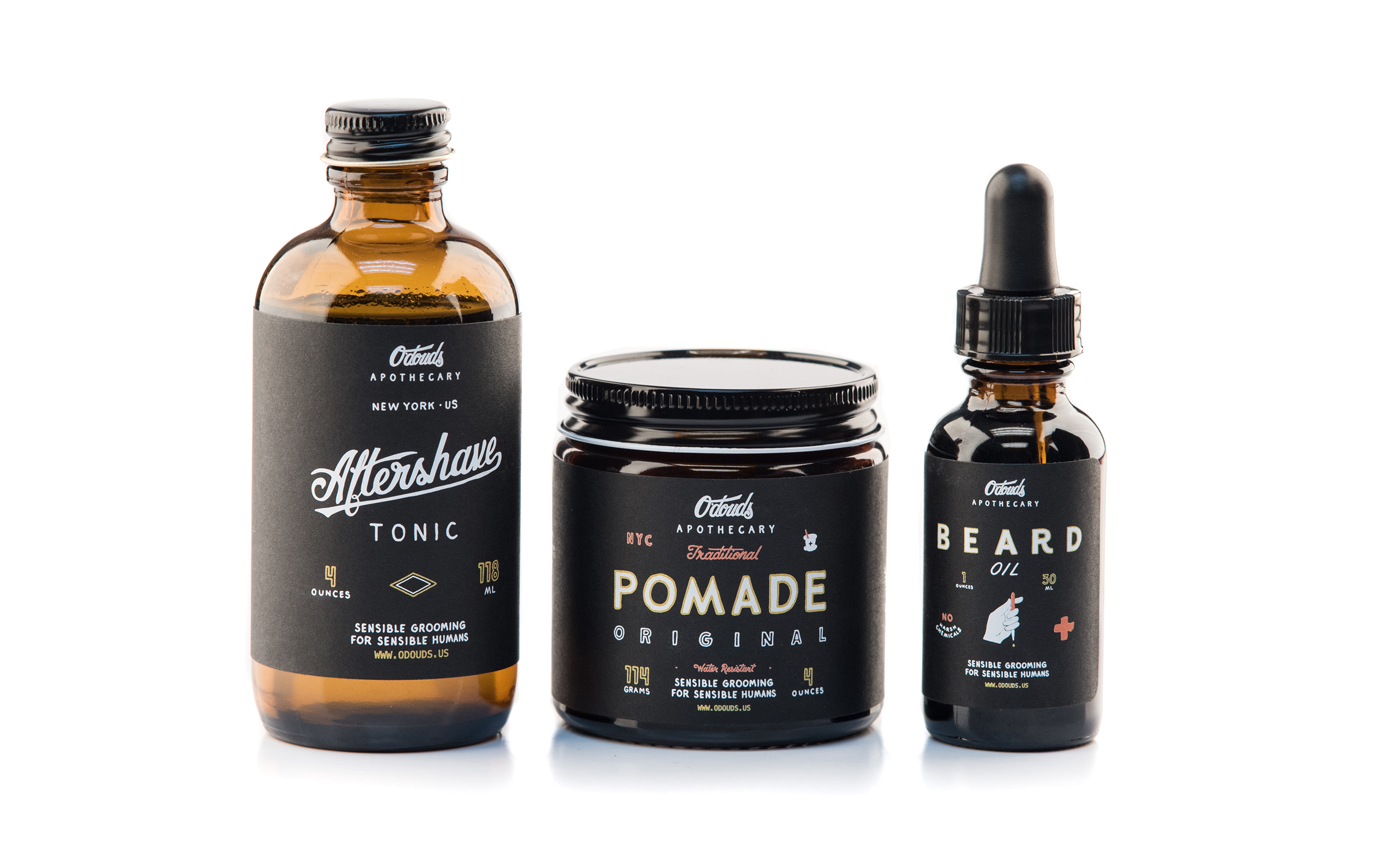 Black Vellum Beard Oil Labels - O'Douds Apothecary