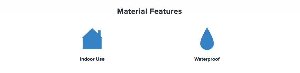 Indoor Waterproff Feature Icons