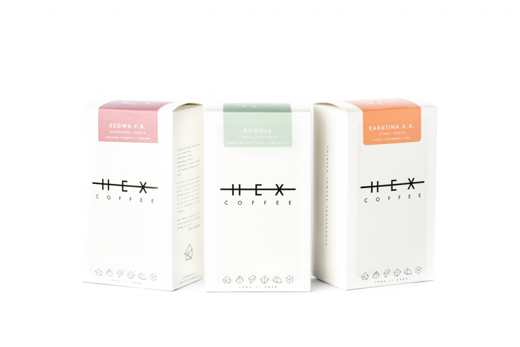 White Paper Coffee Labels - Hex Coffee
