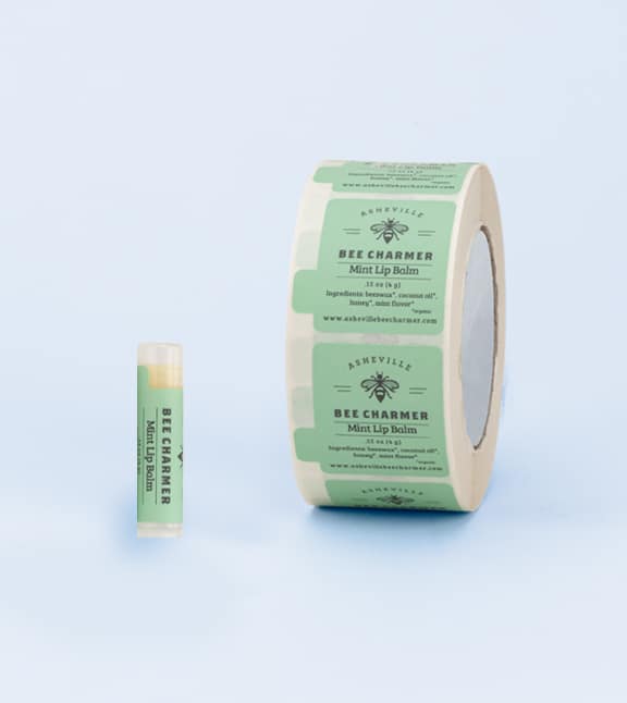 LipBalm WhiteVinyl AshvilleBee Purple Meta
