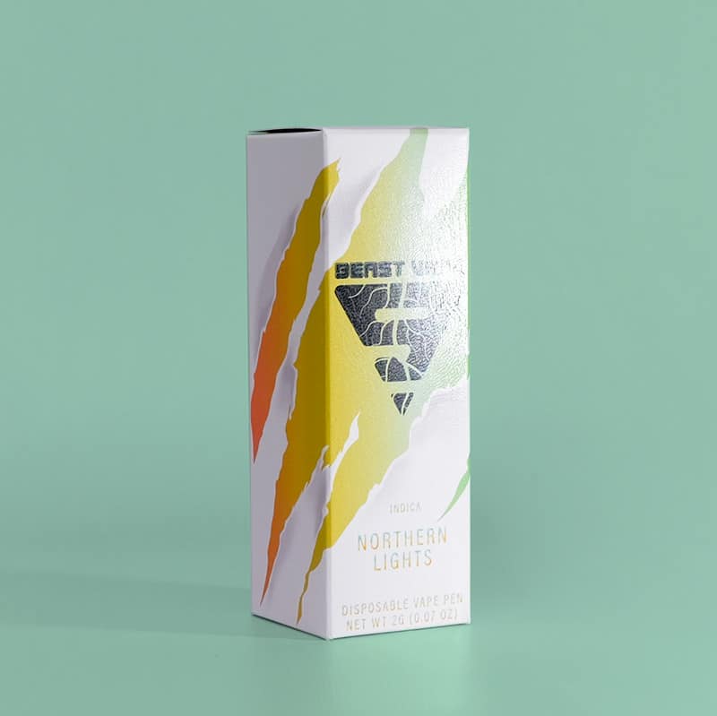 White paper folding carton box with leather laminate finish