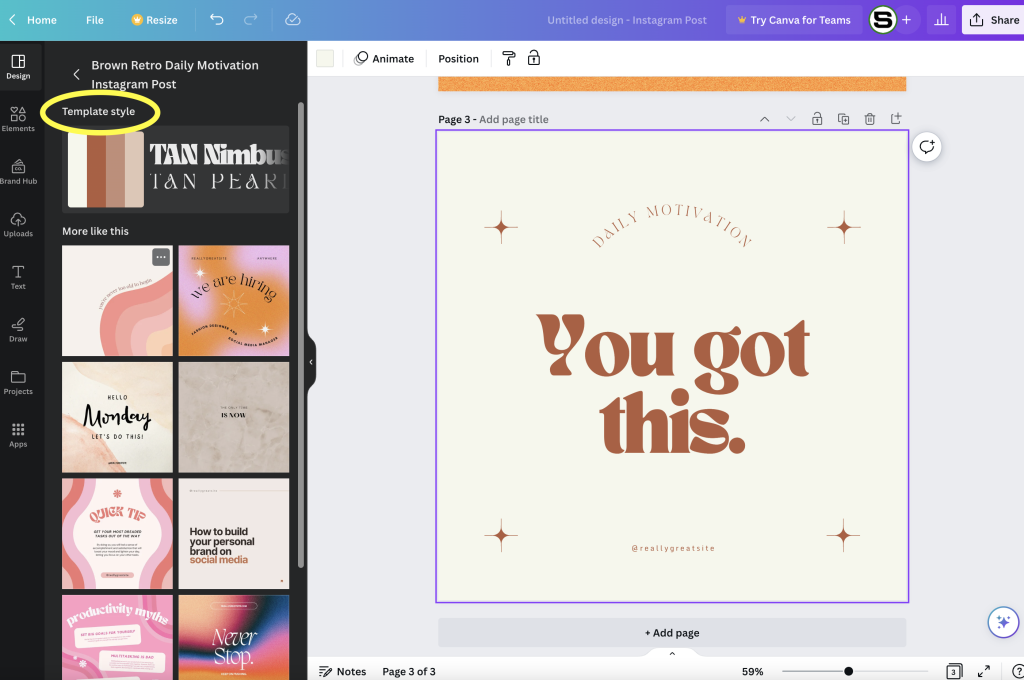 Choose a Template or Start from Scratch