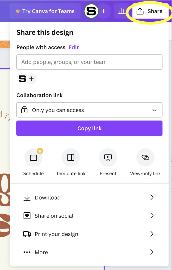 Share Settings