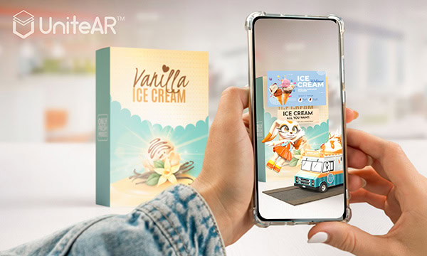 uniteAR image augmented reality packaging example
