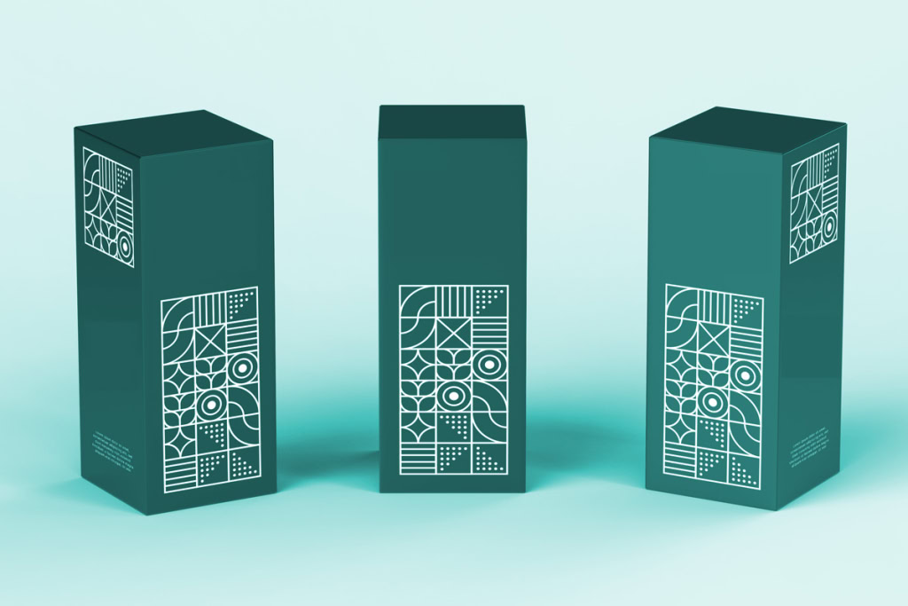 teal folding carton boxes