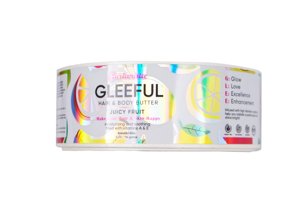rainbow holographic label roll